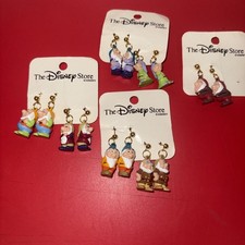 Vintage New Disney Store Snow White The Seven Dwarfs Earring Jewelry Lot