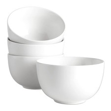 DOWAN 5 8 Deep Soup Bowls Cereal Bowls-30 Ounces Large Set of 4 for Kitchen-Whit