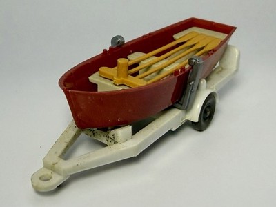 Wiking HO Scale Row Boat + Trailer 94 Ruderboot Very Nice