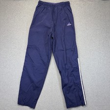 Vintage Y2K Adidas Three Stripe Track Pants Men s M Blue Ankle Zip