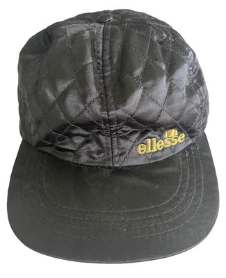 Ellesse Logo Womens Cap Black One Size Fits All Stretch 100% Polyester Flat Bill