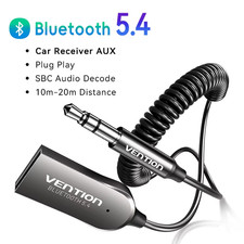Bluetooth 5.4 Aux Adapter Wireless Car Bluetooth Receiver USB to 3.5Mm Jack Audi