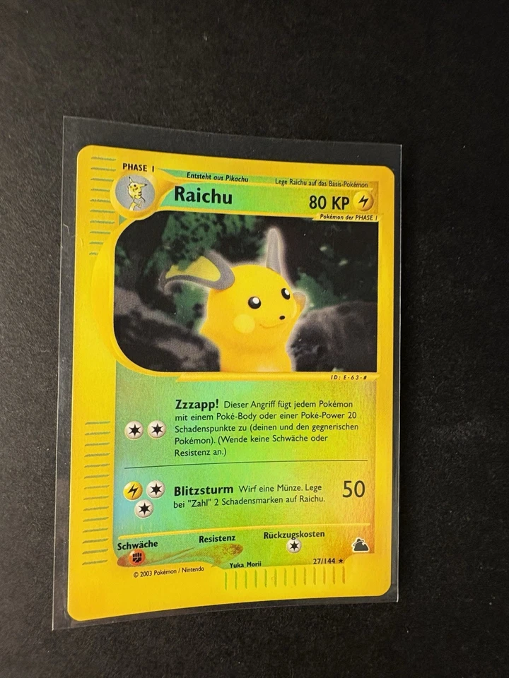 Raichu Skyridge Reverse Holo Deutsch NM Rare Pokemon 27/144 - Bild 3 von 4
