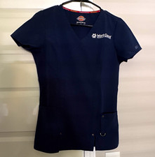 5 Dickies Xtreme Stretch Women s XS Navy V-Neck Short Sleeve Scrub Tops