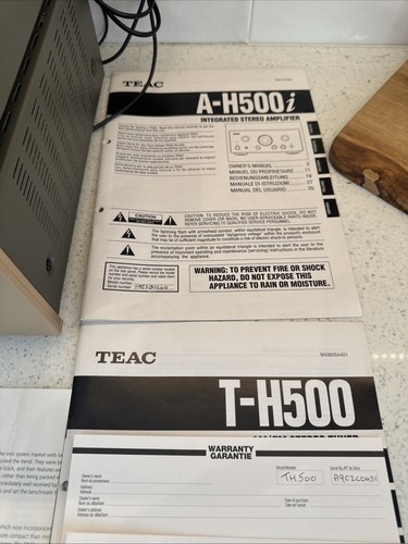 TEAC A-H500i Verstärker T-H500 Tuner AM/FM Radio HiFi Champagner Separater POST - Bild 15 von 19