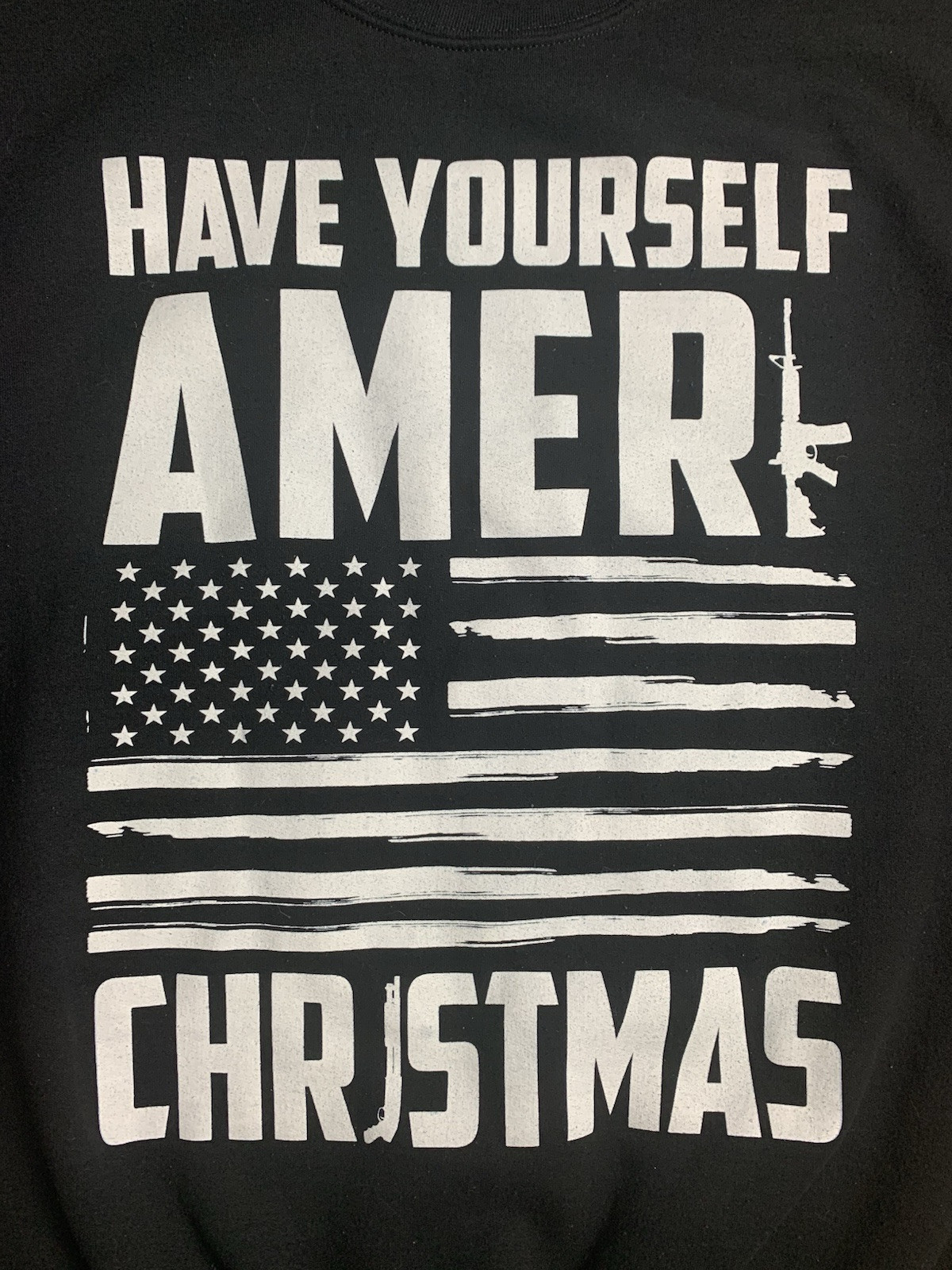 Men's Large L Sweatshirt "Have Yourself Ameri Chr… - image 2