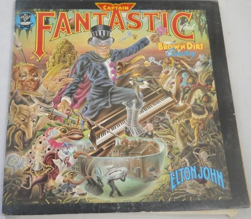 VINTAGE 1975 CAPTAIN FANTASTIC & THE BROWN DIRT COWBOY ELTON JOHN RECORD ALBUM
