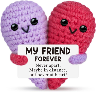 Funny Crochet Heart Best Friend Birthday Gifts for Women,Easter Basket Stuffers 