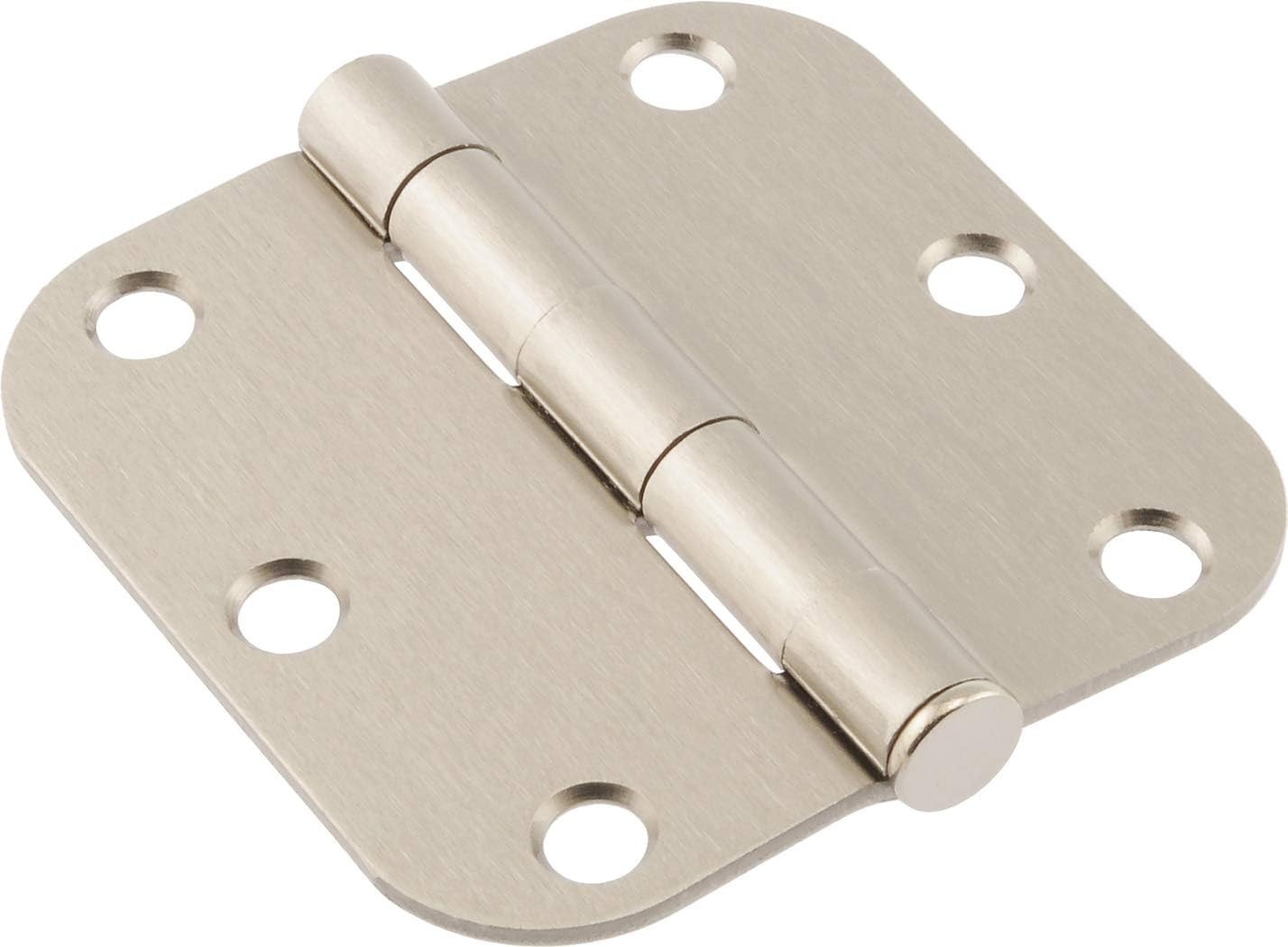Hillman 5/8" Round Corner Door Hinge Satin Nickel (3") 853472