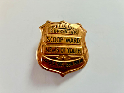Vintage Scoop Ward News of Youth Pin