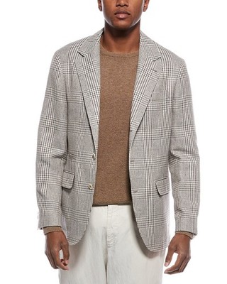 BRUNELLO CUCINELLI MEN'S PLAID DECONSTRUCTED BLAZER MSRP $5395