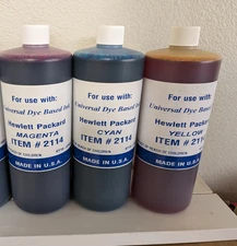 3 COMPATIBLE  BULK INK FOR HP SMART TANK 5000 PRINTER (C-Y-M) (3,000ML) 3 LITER