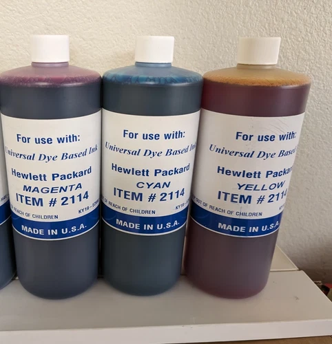 3 COMPATIBLE BULK INK FOR HP SMART TANK 5000 PRINTER (C-Y-M) (3,000ML) 3 LITER