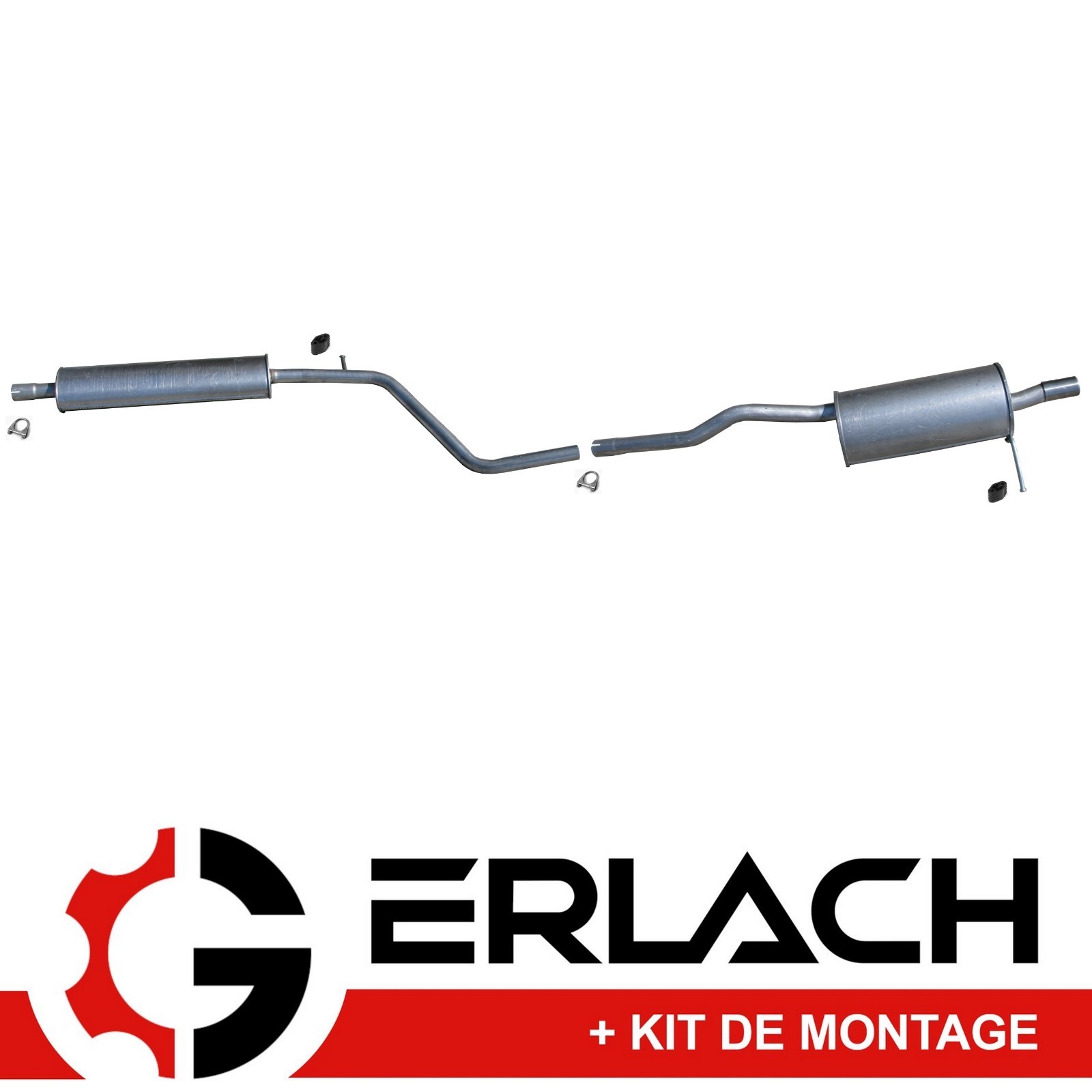 Silencieux d'échappement 2069 pour Dacia Duster 1.6i 16V 2WD modèles depuis 04/2010 arrière en acier