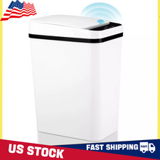 Trash Can Smart Sensor White Touchless Garbage Kitchen Automatic Slim Can US