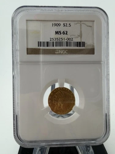 1909 Indian Quarter Eagle — photo from the most recent tracked eBay sale