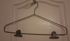 Vintage 10 Heavy Duty Metal Hangers With Clips
