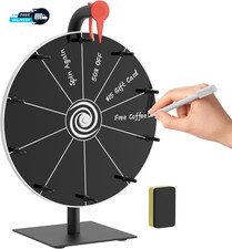12 Inch 10 Slots Prize Wheel Spinner with Stand, Spinning Wheel for Prizes