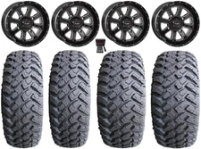 System 3 ST-4 Black 14" Wheels 27" MotoHammer Tires Suzuki KingQuad