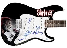 Slipknot Signed Autographed 1/1 Fender Graphics Guitar Exact Video Proof ACOA