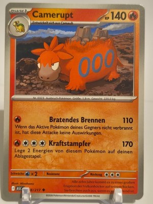 Camerupt 028/217 - Deutsch - Erhabene Helden ASC - Pokemon Karte NM