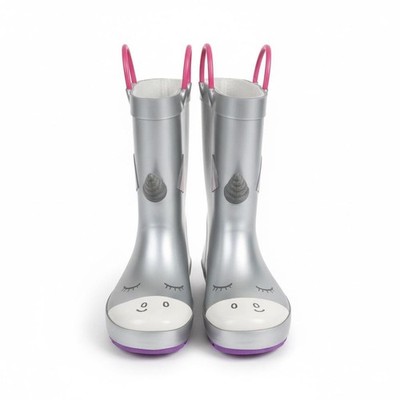 NEXT Einhorn Gummistiefel Kinder Silber UK 12 EU 30.5 Unicorn Regenstiefel