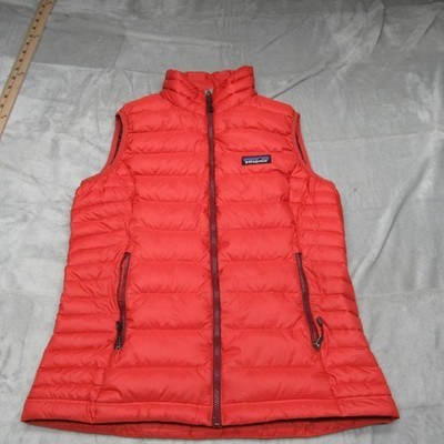 Patagonia Down Vest Womens Small Red Insulated Light Pack Winter Quilted Puffer