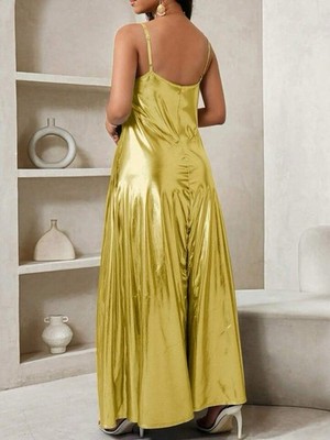 Shiny Gold Satiny Soft Lame' Long Metallic Elegant Maxi Dress PLUS 3X 3XL NEW | eBay Shiny Gold Satiny Soft Lame' Long Metallic Elegant Maxi Dress PLUS 3X 3XL NEW | eBay