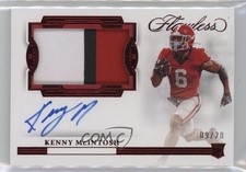 2023 Panini Flawless Collegiate Ruby 9/20 Kenny McIntosh Patch Auto 0x5w