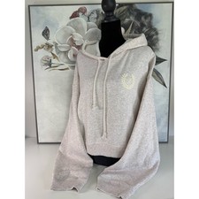 Women's Light Beige Hoodie Sweatshirt.