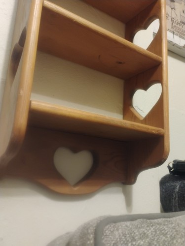 Mensola da parete vintage fatta a mano con cuore a 4 livelli - Foto 11 di 14