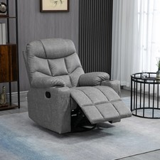 Manual Recliner Chair Swivel Lift Armchair Cup Holder Footrest Cinema Seat Unit