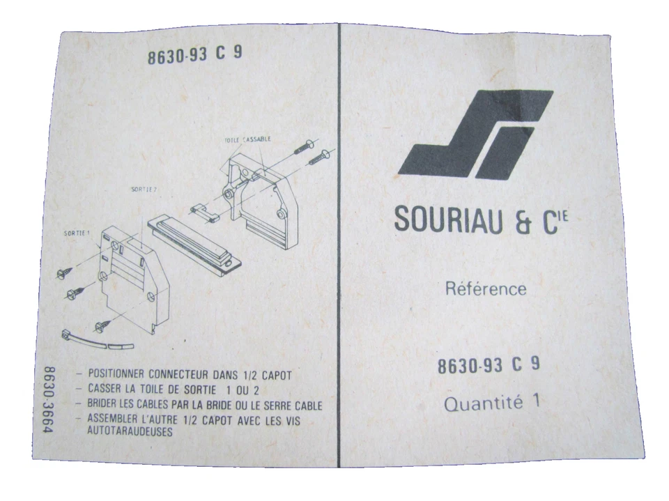 (10x) Universal 9 Pin D-Sub Hood - Male or Female - Souriau/Amphenol 8630-93C-09 - Image 3 of 3