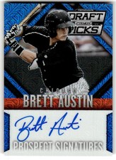 2014 Panini Prizm Draft Picks Brett Austin Signatures Prizms Blue Mojo #/75 #88