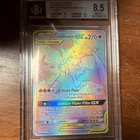 Cosmic Eclipse Charizard & Braixen GX 251/236 🧯 Rainbow 🌈 Pokemon BGS 8.5