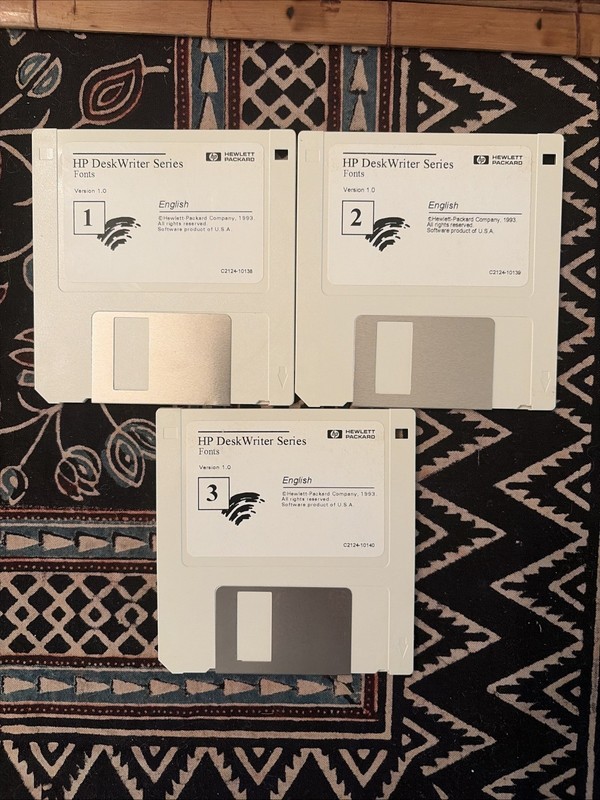3 HP DeskWriter Series Disks Version 1.0