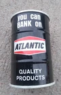 Vintage Atlantic Motor Oil Can Coin Bank Advertising Piggy