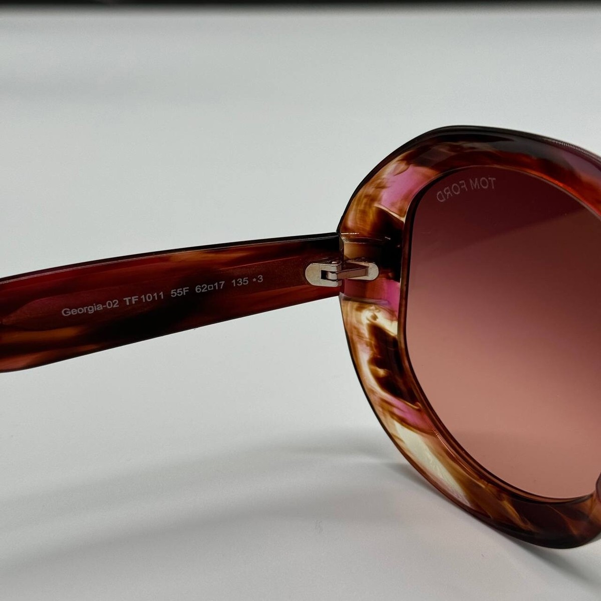 Tom Ford Georgia-02 FT1011 55F Round Sunglasses - Colored Havana/Brown Gradient Tom Ford Georgia-02 TF1011/S 52B Sunglasses - Pretavoir main image 4