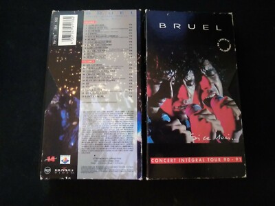 2 VHS PATRICK BRUEL Tour live 1990-1991 Integral Tour concert French chanson 