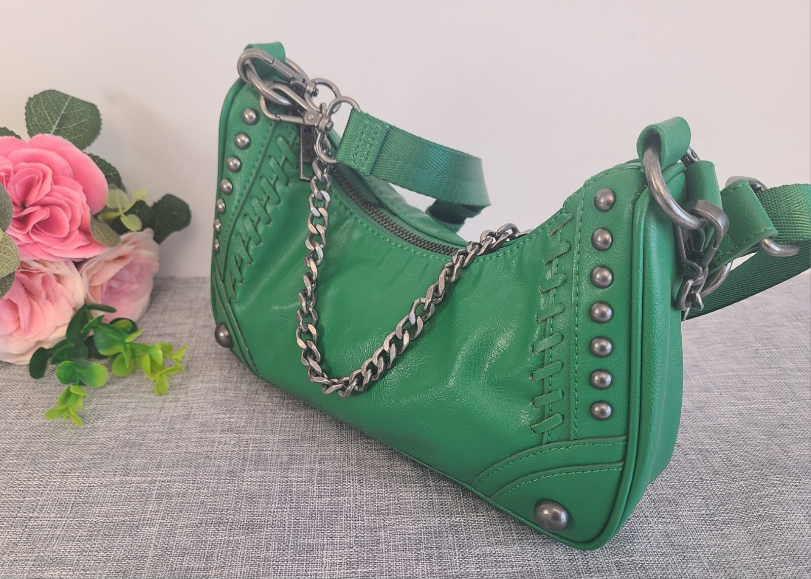 Zara Green Shoulder/ Crossbody Bag Small