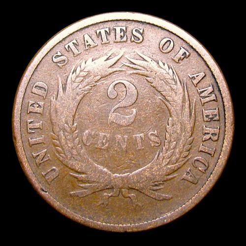 1869 Two Cent Piece 2cp ---- Nice Details Coin ---- #523E - Picture 2 of 2