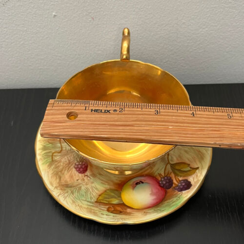 Aynsley Orchard Fruit Gold Tea Cup and Saucer English Bone China England 1965 - Picture 9 of 14