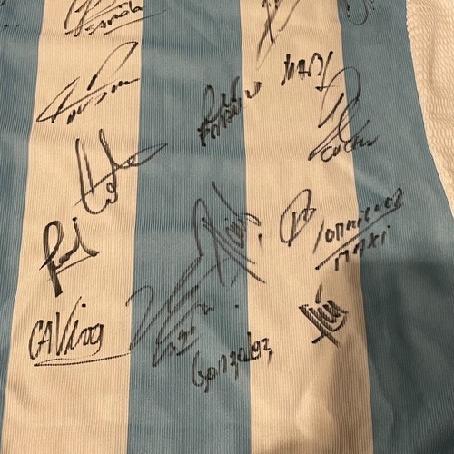 Rare item! Argentina national team uniform signed by hand 2002 FIFA World Cup - Picture 5 of 24