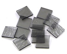 4" x 8" Gray Cathedral Rough Rolled Mosaic Glass