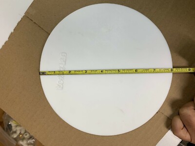 3 TEFLON DISKS (8'' Diameter) (1/4'' thickness) WHITE CIRCULAR Teflon Miscut.