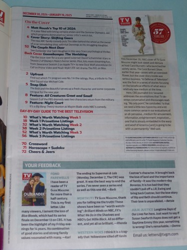 TV GUIDE Dec 30 2024 - Jan 19 2025 TIM ALLEN Kat Dennings DAVID SCHWIMMER - Picture 3 of 3