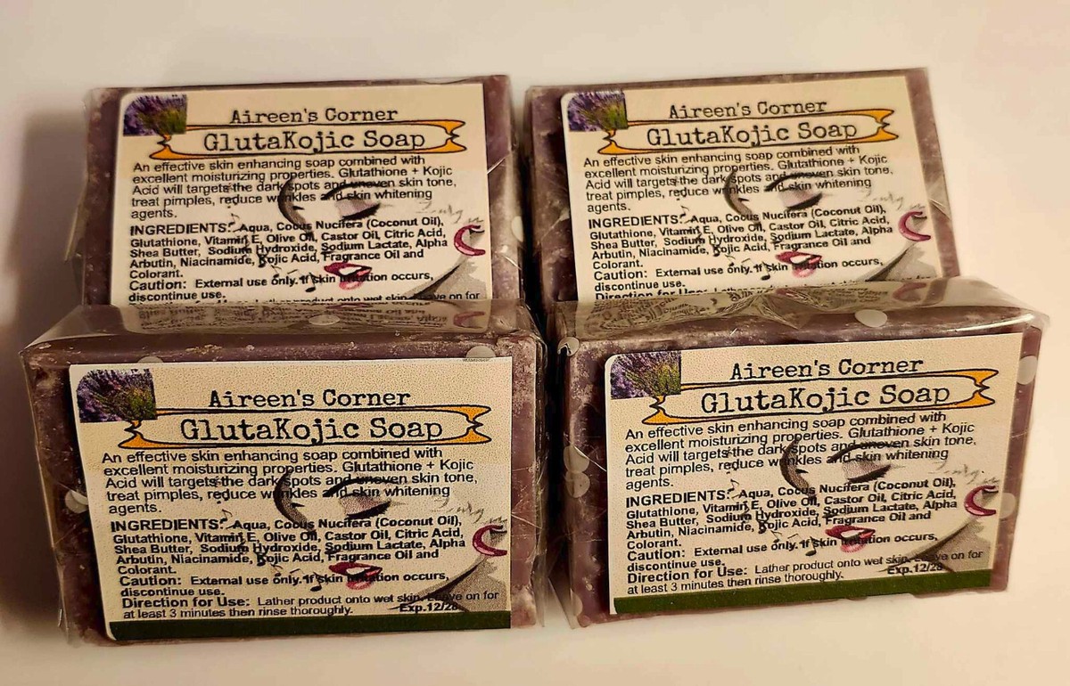 glutathione arbutin and kojic acid 1 Hand Crafted Glutathion + Kojic Acid + Alpha Arbutin+Niacinamide Lavender  Soap