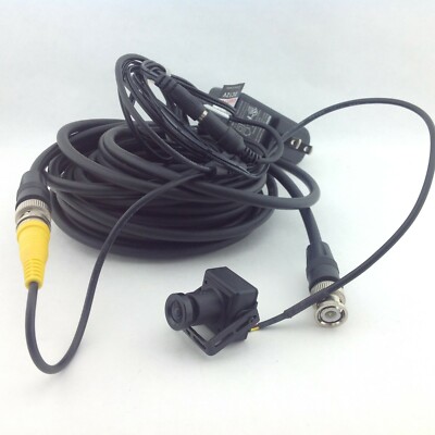 Exview BW CCD Camera Miniature Hi-Res DC12V 100mA with Power Supply and Cable