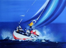 Victor SPAHN REGATA TEAM 1995 lithographie signée