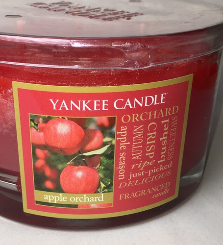 YANKEE CANDLE Apple Orchard Large 17 oz 3 Wick ROUND TUMBLER Jar New. - Picture 4 of 9